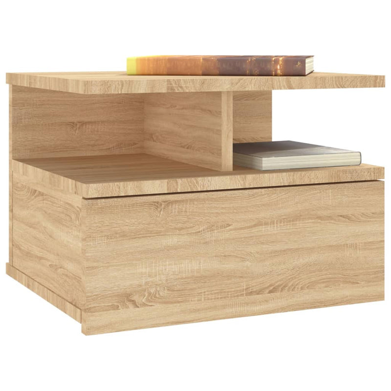 Floating Nightstand Sonoma Oak 40x31x27 cm Engineered Wood