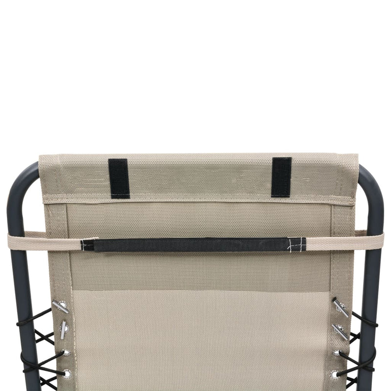 Deck Chair Headrest Cream 40x7.5x15 cm Textilene