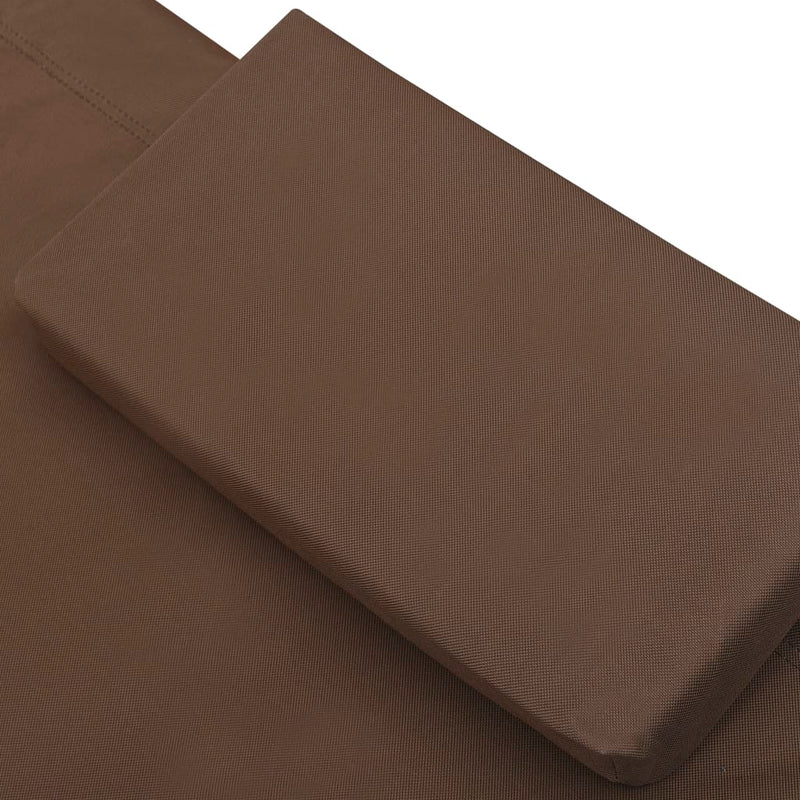 Outdoor Lounge Bed Fabric Brown