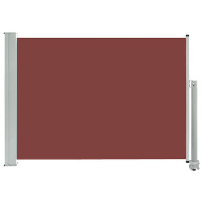 Patio Retractable Side Awning 80x300 cm Brown