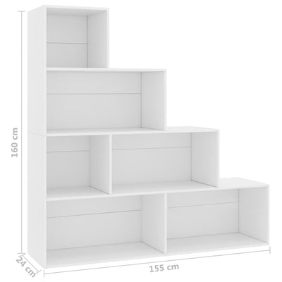 Book Cabinet/Room Divider White 155x24x160 cm Engineered Wood