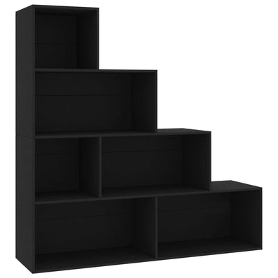 Book Cabinet/Room Divider Black 155x24x160 cm Engineered Wood