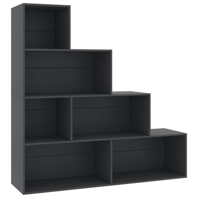 Book Cabinet/Room Divider Grey 155x24x160 cm Engineered Wood