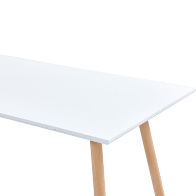 Dining Table White and Oak 120x60x74 cm MDF