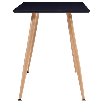 Dining Table Black and Oak 120x60x74 cm MDF