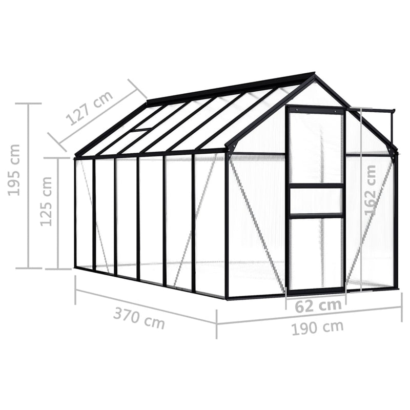 Greenhouse Anthracite Aluminium 7.03 m²