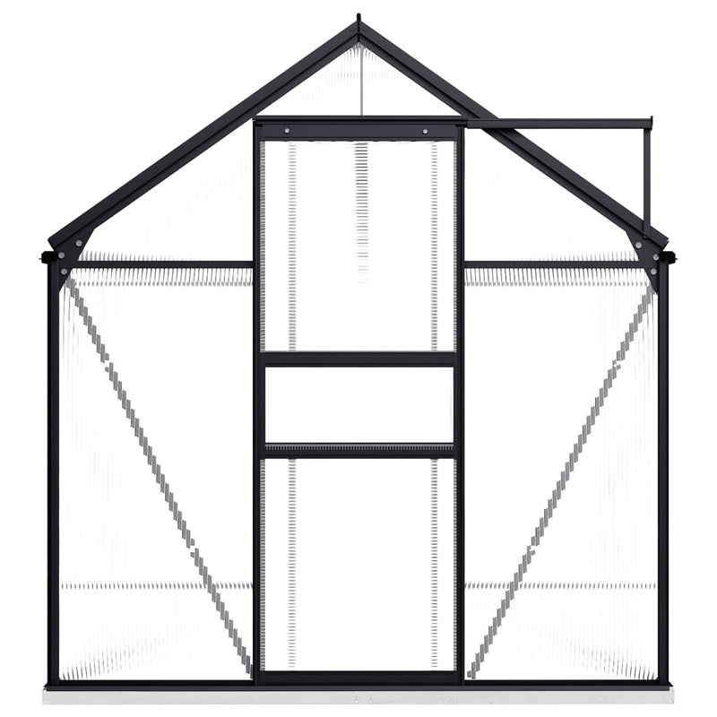 Greenhouse with Base Frame Anthracite Aluminium 5.89 m²