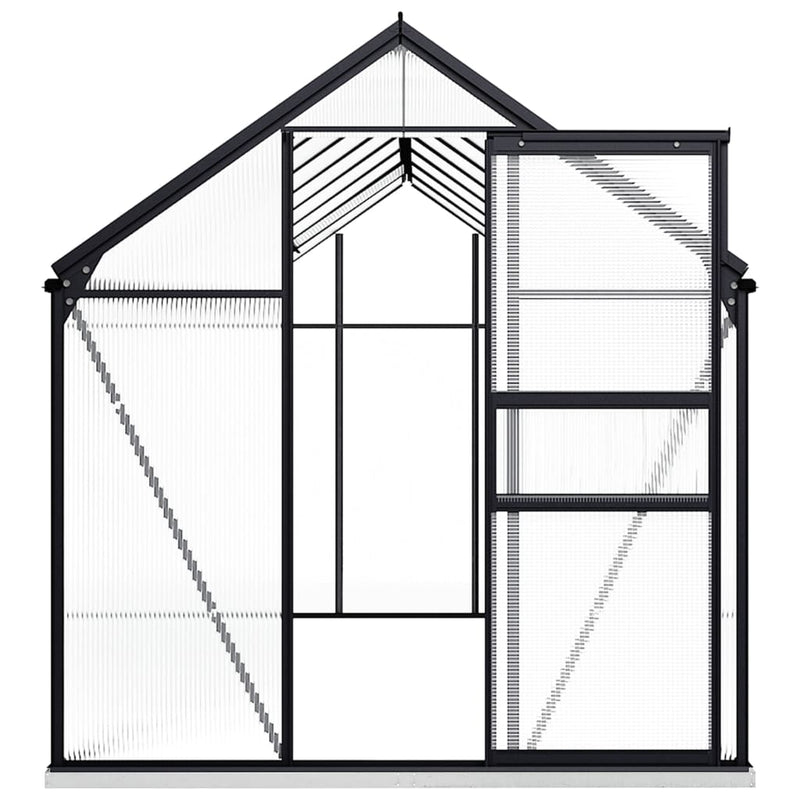 Greenhouse with Base Frame Anthracite Aluminium 9.31 m²