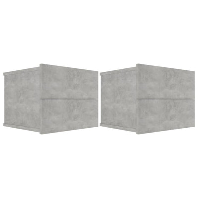 Bedside Cabinets 2 pcs Concrete Grey 40x30x30 cm Engineered Wood