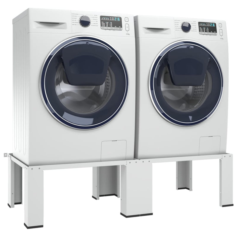 Double Washing and Drying Machine Pedestal White