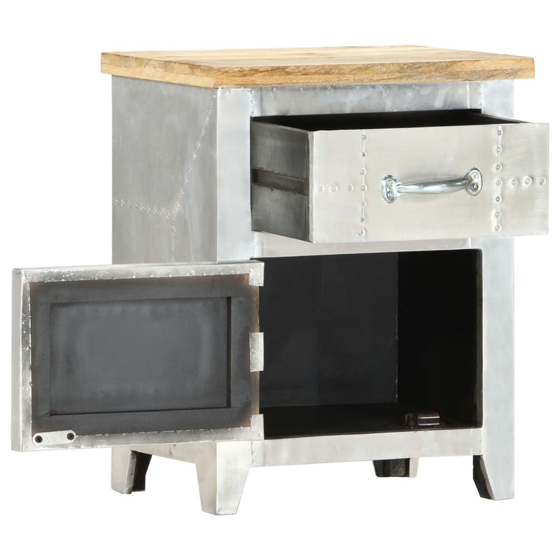 Aviator Bedside Cabinet 40x30x50 cm Solid Mango Wood