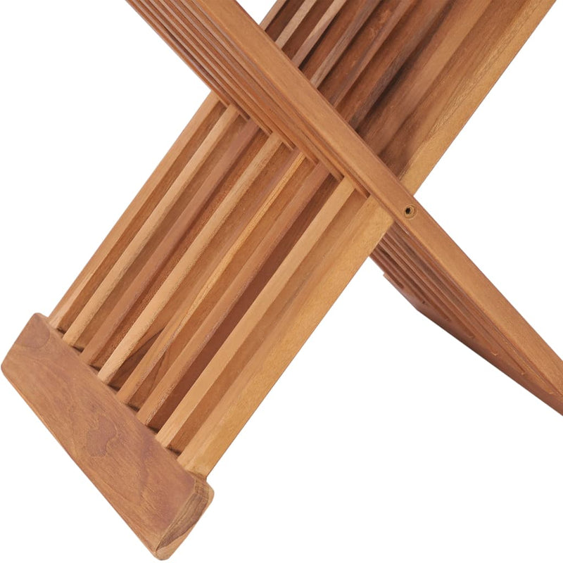 Folding Stool 40x32x45 cm Solid Teak Wood