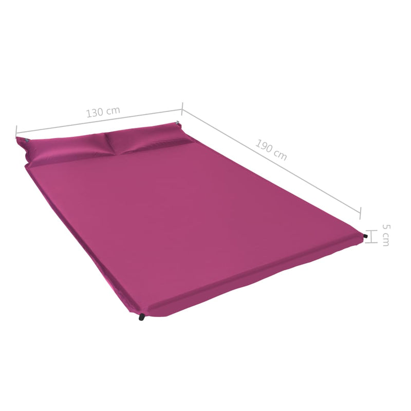 Inflatable Air Mattress with Pillow 130x190 cm Pink