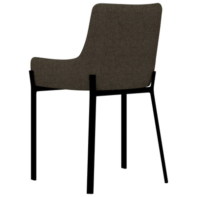 Dining Chairs 4 pcs Brown Fabric