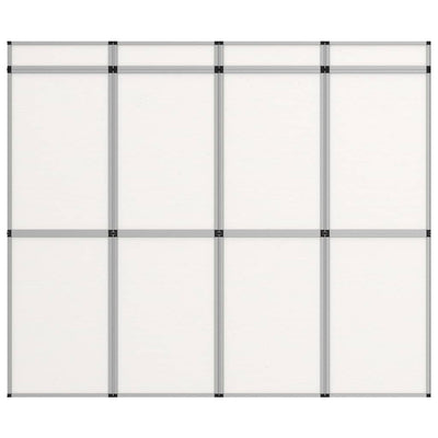 12-Panel Folding Exhibition Display Wall  242x200 cm White