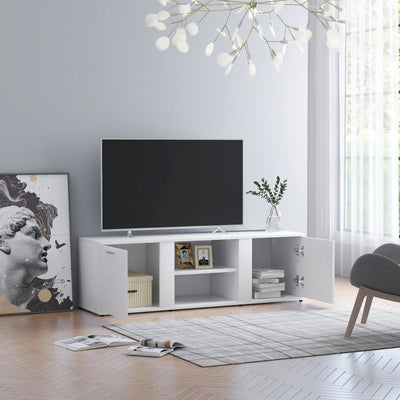 TV Cabinet White 120x34x37 cm Engineered Wood