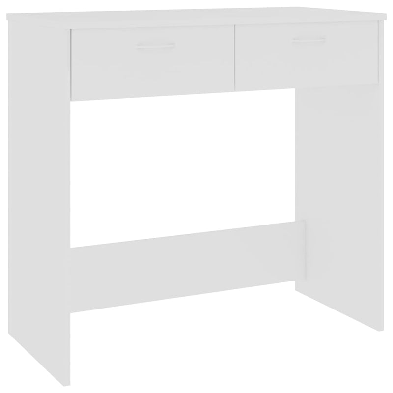 Desk White 80x40x75 cm Engineered Wood