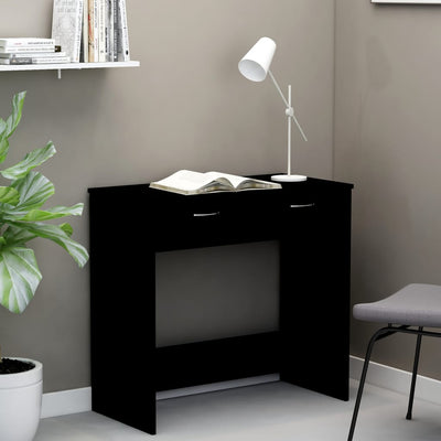 Desk Black 80x40x75 cm Engineered Wood
