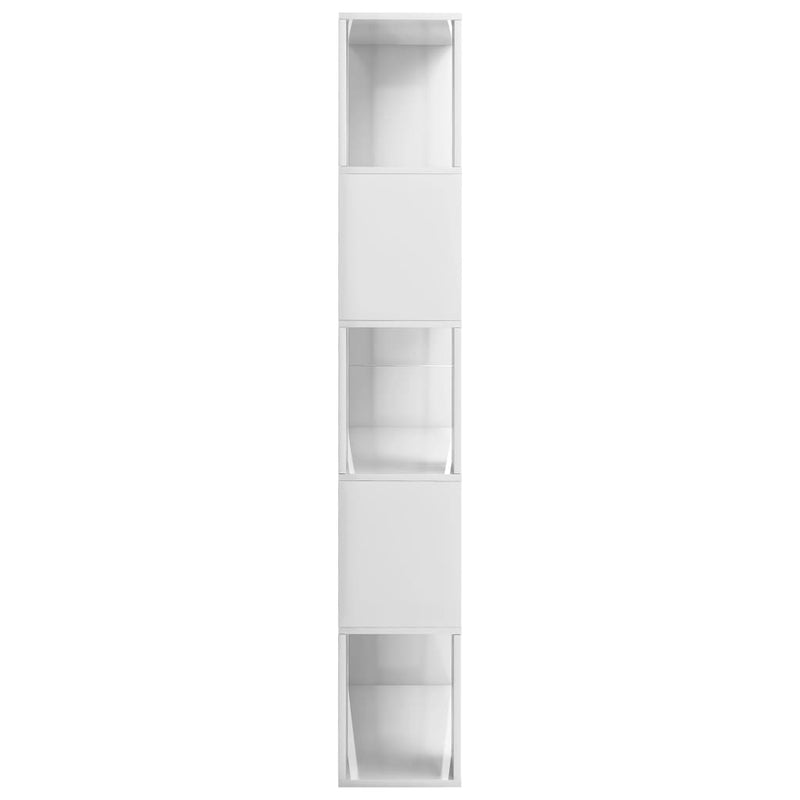 Book Cabinet/Room Divider High Gloss White 31.5"x9.4"x62.6" Engineered Wood