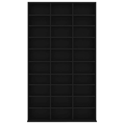 CD Cabinet Black 102x16x177.5 cm Engineered Wood