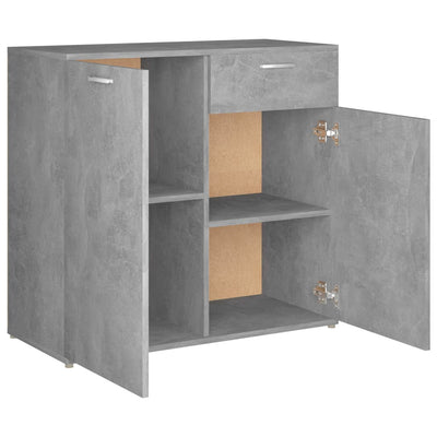 Sideboard Concrete Grey 80x36x75 cm Engineered Wood