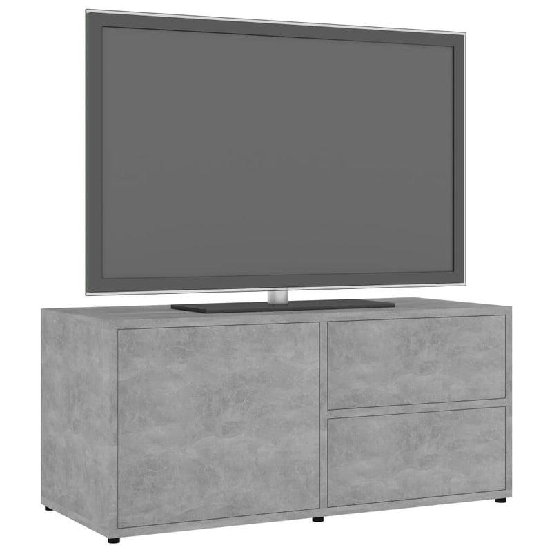 TV Cabinet Concrete Grey 80x34x36 cm Engineered Wood