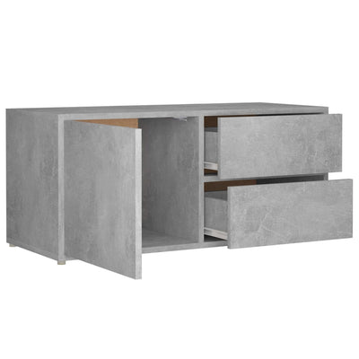 TV Cabinet Concrete Grey 80x34x36 cm Engineered Wood