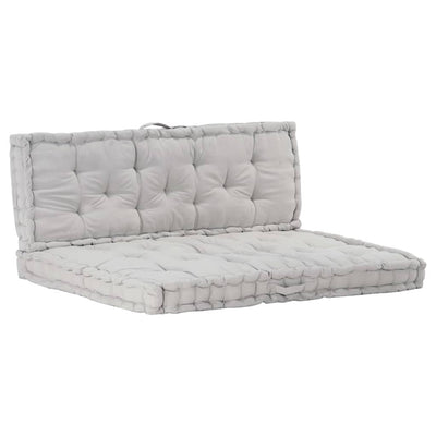 Pallet Floor Cushions 2 pcs Cotton Grey - Payday Deals