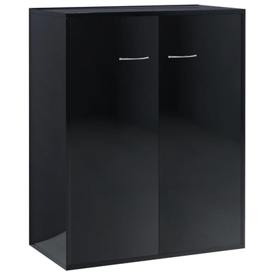 Sideboard High Gloss Black 60x30x75 cm Engineered Wood