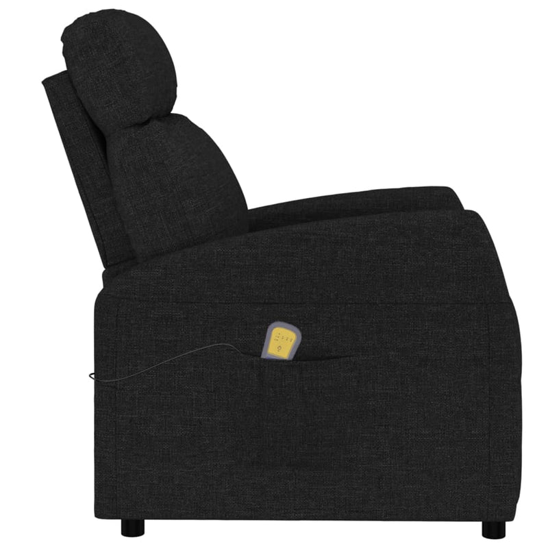 Massage Reclining Chair Black Fabric