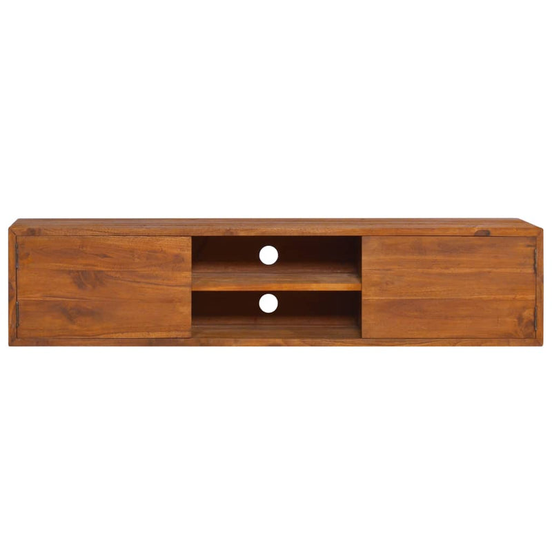 Wall-mounted TV Cabinet 135x30x30 cm Solid Teak Wood