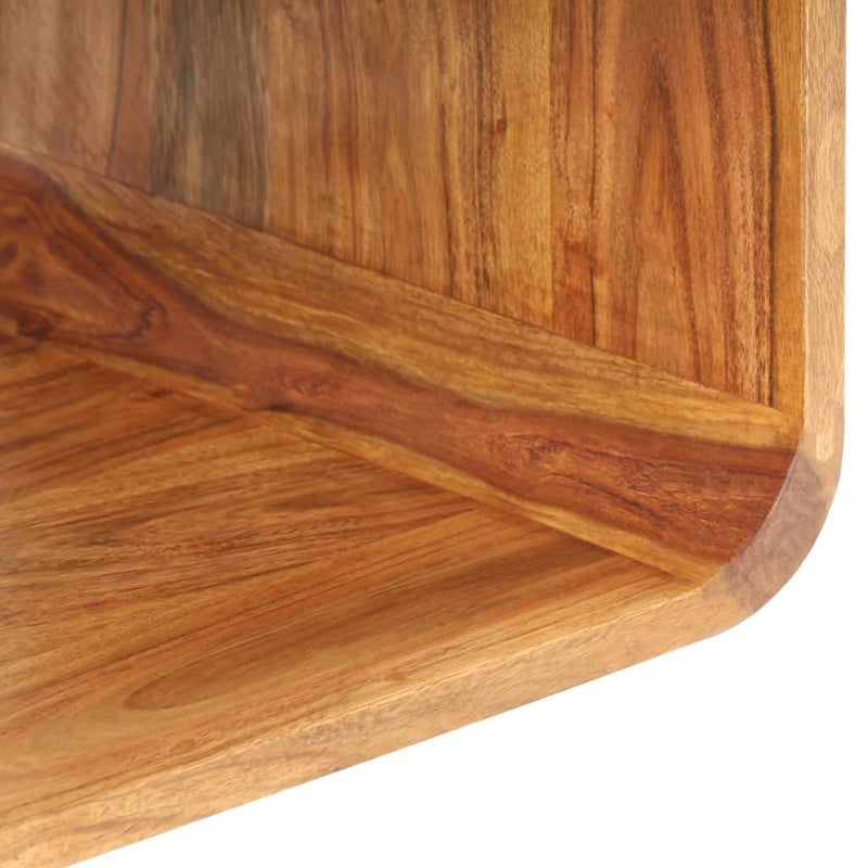Side Tables 2 pcs Solid Acacia Wood Sheesham Finish