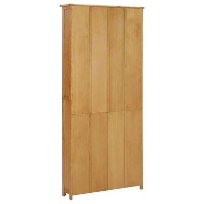 7-Tier Bookcase 90x22.5x200 cm Solid Oak Wood