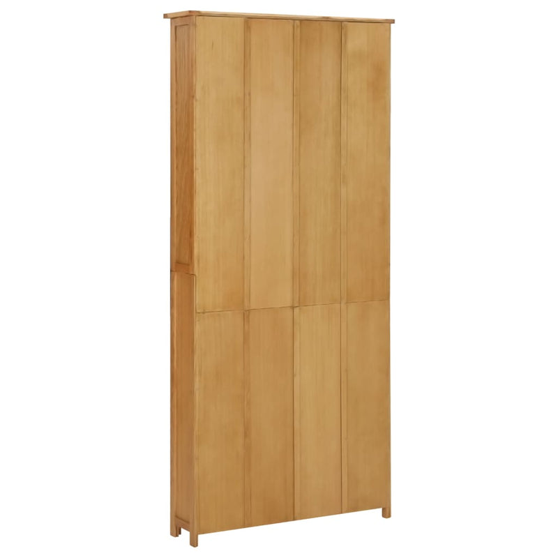 7-Tier Bookcase 90x22.5x200 cm Solid Oak Wood