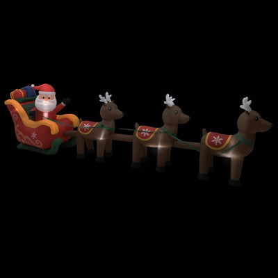 Christmas Inflatable Santa and Reindeer Decoration LED 490 cm