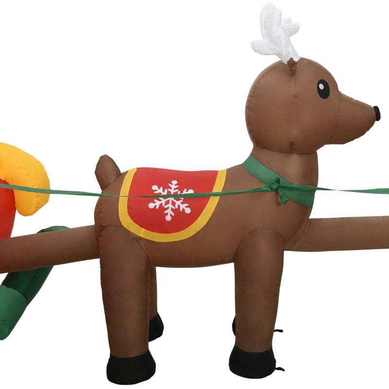 Christmas Inflatable Santa and Reindeer Decoration LED 490 cm