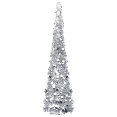 Pop-up Artificial Christmas Tree Silver 180 cm PET - Payday Deals