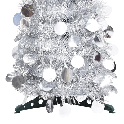 Pop-up Artificial Christmas Tree Silver 180 cm PET - Payday Deals