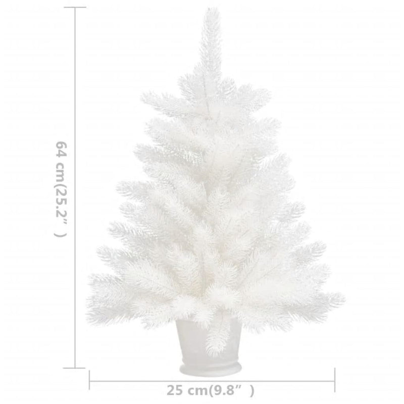 Artificial Christmas Tree Lifelike Needles White 65 cm