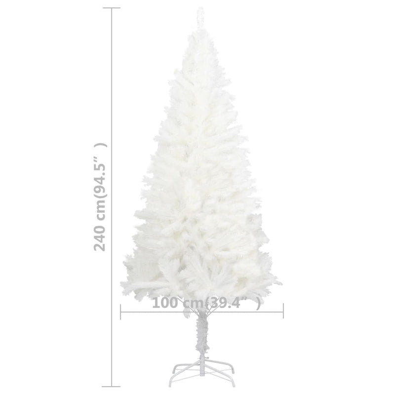 Artificial Christmas Tree Lifelike Needles White 240 cm