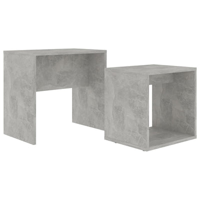 Coffee Table Set Concrete Grey 48x30x45 cm Engineered Wood