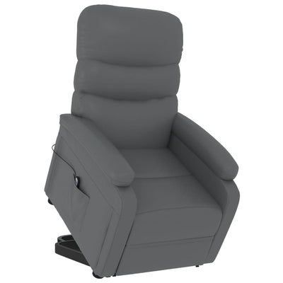 Stand-up Recliner Anthracite Faux Leather