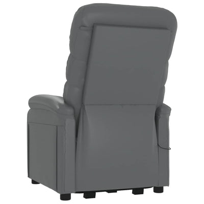 Stand-up Recliner Anthracite Faux Leather