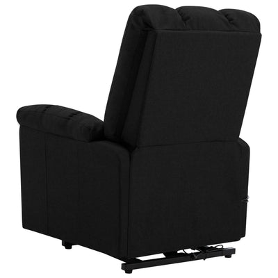 Stand-up Massage Recliner Black Fabric - Payday Deals