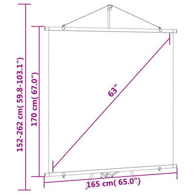 Projection Screen with Tripod 160 cm 1:1