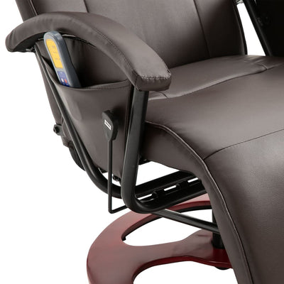 Massage Chair Brown Faux Leather