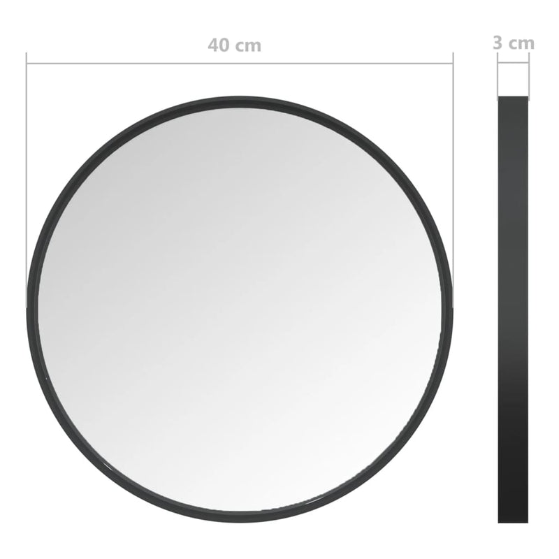 Wall Mirror Black 40 cm