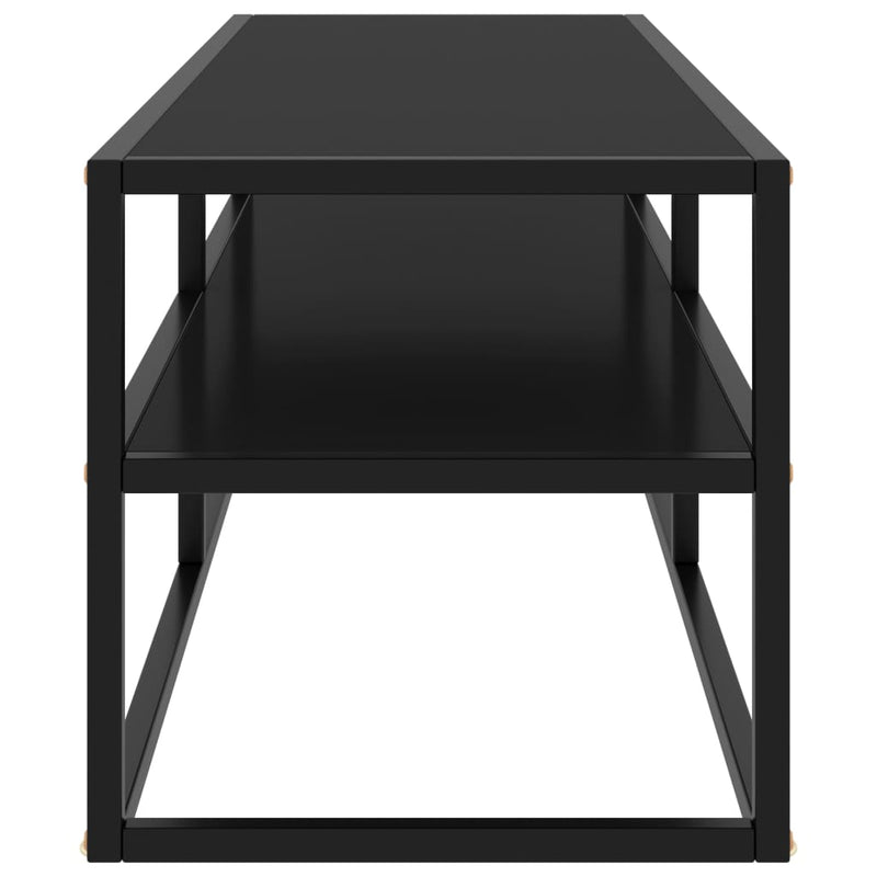 TV Cabinet Black with Black Glass 120x40x40 cm
