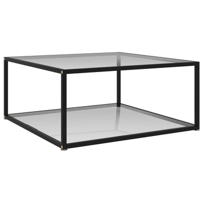 Coffee Table Transparent 80x80x35 cm Tempered Glass