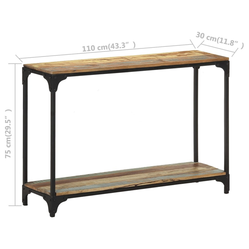Console Table 110x30x75 cm Solid Reclaimed Wood